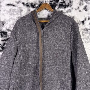 Bogner Outerwear‎ New Wool Jacket Button Up Hooded Hemp Pockets Winter Cabin